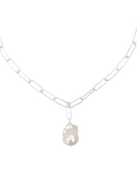 Kiri & Belle - Nova Paperclip Chain Large Pearl Necklace - Lyst