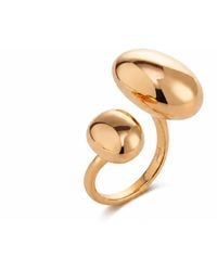 Lagomist - Golden Double Coffee Bean Ring - Lyst