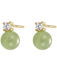 seree - Esther Jade & Zircon Stud Earrings - Lyst