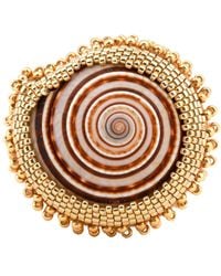 Oana Savu - Sea Shell And Beads Unique Brooch - Lyst