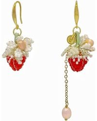 Ninemoo - Strawberry Pearl Dangle Earrings - Lyst