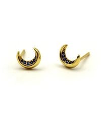 VicStoneNYC Fine Jewelry - Sapphire Moon Stud Earrings - Lyst