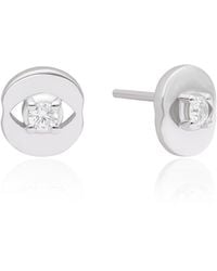 The Jewelz - Evil Eye Solitaire Cz Stud Earrings - Lyst