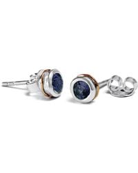 Isla Silver - Handmade Sterling Sapphire Stud Earrings - Lyst