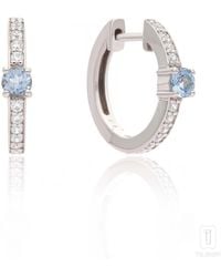 The Jewelz - Aquamarine Innes Micro Huggies - Lyst