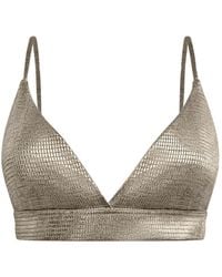 Why Mary - Luna Metallic Bralet - Lyst