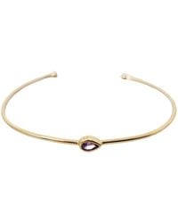 Harfi - Vermeil Plated Amethyst February Birthstone Bangle - Lyst