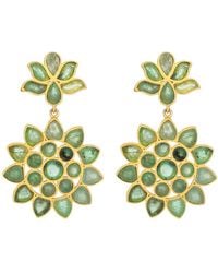Opium Jewels - Water Lotus Statement Earrings - Lyst