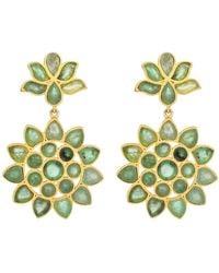 Opium Jewels - Water Lotus Statement Earrings - Lyst