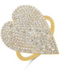 SHYMI - Pave Heart Ring - Lyst