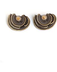 Nana Watanabe - Turkey Tail Layered Embroidered Earrings - Lyst