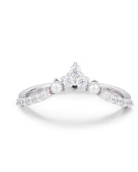Azura Jewelry New York - Pearl Crest Chevron Band Vermeil - Lyst