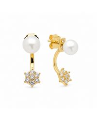 Belinda Jewelz - Valerie Pearl Drop Studs - Lyst
