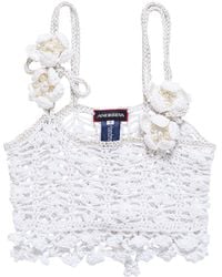 Andreeva - Vanilla Handmade Crochet Top - Lyst