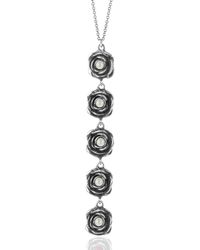 Unaloe - Five Natural Pearl Rose Necklace - Lyst