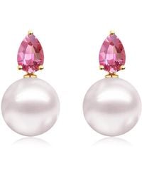 Kai Fine Jewelry - Solid Natural Tourmaline & Freshwater Pearl Venus Tears Convertible Earrings - Lyst