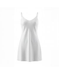 Vimissia - Mini Ivory Silk Slip Dress - Lyst