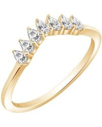 Diamonbliss - Wishbone Stackable Band Ring - Lyst