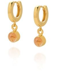 Nellou Jewellery - Gem Hoop November Birthstone Earrings Plated Sterling - Lyst