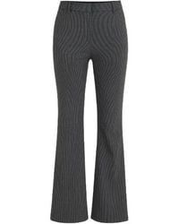 Conquista - Mid Rise Straight Striped Trousers - Lyst