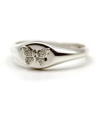 VicStoneNYC Fine Jewelry - Sterling Butterfly Signet Ring - Lyst