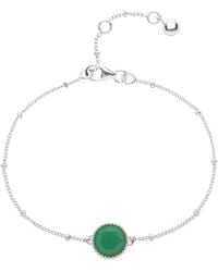 Auree - Barcelona Silver May Birthstone Bracelet Chrysoprase - Lyst