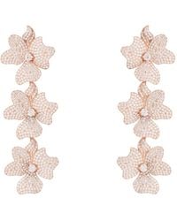LÁTELITA London - Jasmine Flower Triple Drop Earrings Rosegold - Lyst