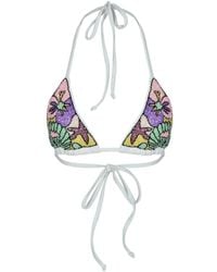 Oceanus - Talia Hand Embroidered Base Bikini Top - Lyst