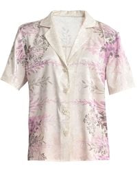 Lalipop Design - Soft Drape Floral Print Shirt With Subtle Stretch - Lyst