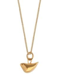 Lime Tree Design - Tiny Bird Pendant Necklace Gold Vermeil - Lyst