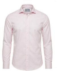 Ron Tomson - Pure Cotton Spread Collar Fitted Dress Shirt - Lyst