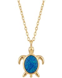 LÁTELITA London - Sea Turtle Opal Pendant Necklace - Lyst