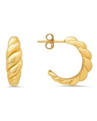 Kylie Harper - Chunky Shrimp Statement Hoop Earrings - Lyst