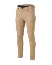 Ron Tomson - Neutrals Microsuede Lightweight Tapered Pants - Lyst