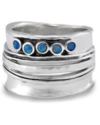 Isla Silver - Quintet Of Vibrant Fire Opal Statement Ring - Lyst