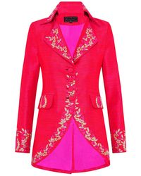Beatrice von Tresckow - Cerise Pimpernel Longline Silk Jacket - Lyst