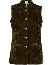 At Last - Short Silk Velvet Waistcoat - Lyst
