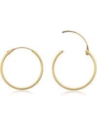 Spero London - 9Ct Solid 16Mm Hoop Earrings - Lyst