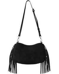 F3Rog by Rana - Suede Crossbody Mini Gordon Fringe Bag - Lyst