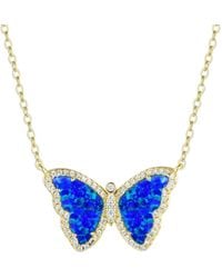KAMARIA - Opal Butterfly Necklace - Lyst
