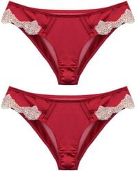 Tallulah Love - Two X Opulent Lace Briefs - Lyst