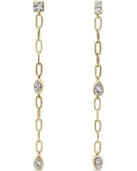 Clemence Wren - Asymmetric Gemstone Drop Earrings - Lyst