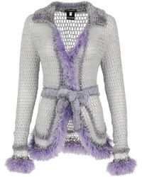 Andreeva - Lavender Handmade Knit Cardigan - Lyst