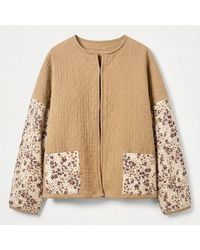 Italia A Collection - Neutrals The Edie Crew Jacket - Lyst