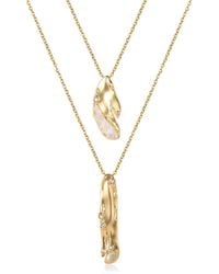 Rare Matters Jewelry - Organic Double Drop Necklace Clear Quartz - Lyst
