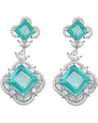 Meraki by Rashmi Bajaj - Voyage De Boucles Sea Cubic Zirconia Chandelier Earrings - Lyst