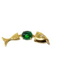 NASI SILVER - Swimming Neshama Fish Pendant- Spinel & Freshwater Pearl - Lyst