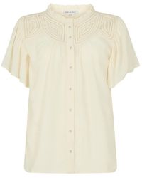 Lily and Lionel - Kew Lace Insert Angel Sleeve Shirt - Lyst