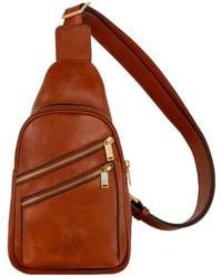 Time Resistance - Cognac Leather Sling Bag - Lyst