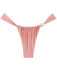 Montce - Satin Rose Sandra Pearl Bikini Bottom - Lyst